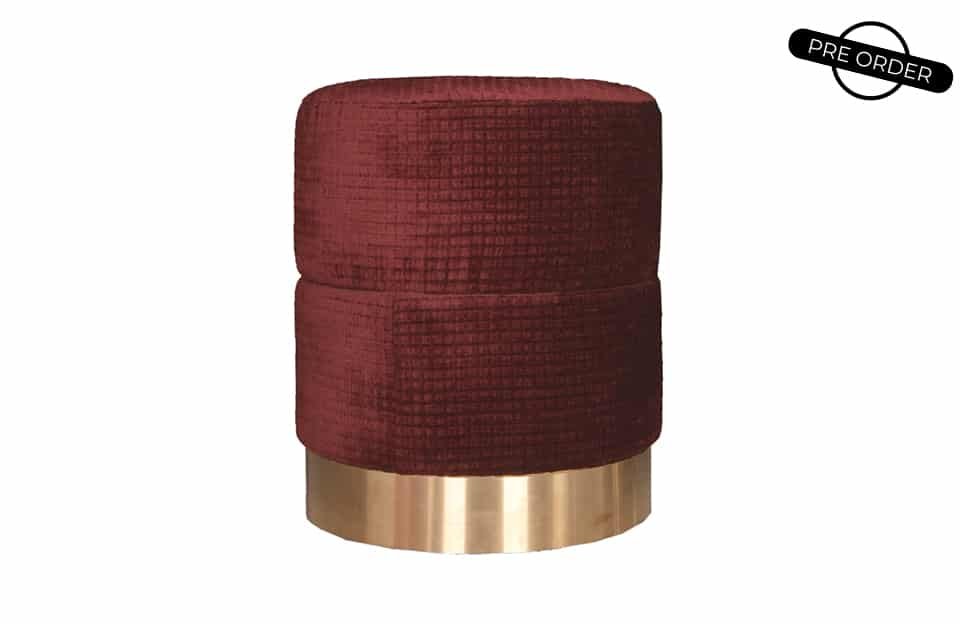 Atka Stool Burgundy